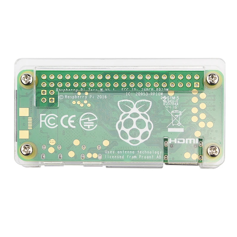 Raspberry Pi Zero W акриловый чехол 3 цвета корпус коробки+ теплоотвод прозрачный черный синий акриловый корпус коробка для RPI Zero V1.3