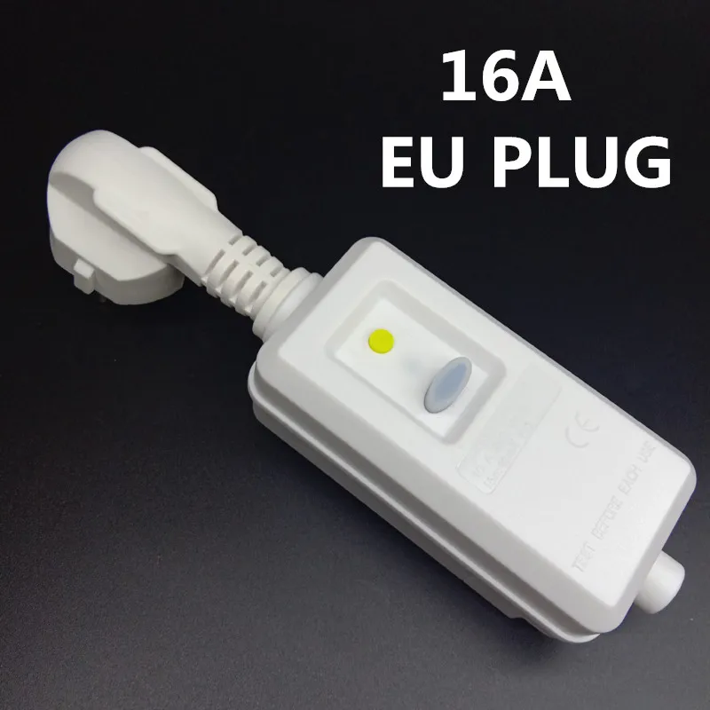 

EU Europe plug 16A 4.8mm rewirable Earth Leakage Protection Plug LBC Circuit Breakers Protect Air Conditioning water heater