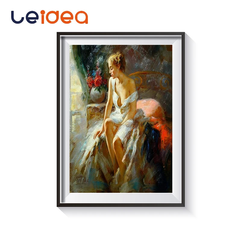 

Girl body Art DIY Picture Oil Painting By Numbers Wall Decor Painting On Canvas For Home Decor 4050 Miss