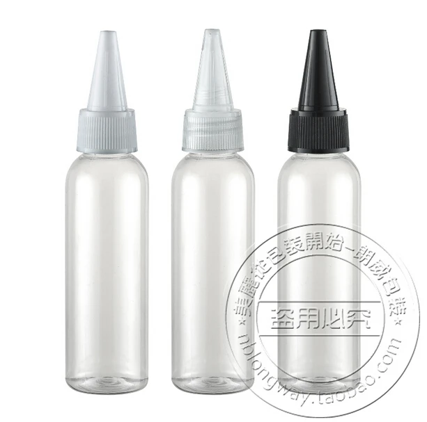 

Capacity 60ml 30pcs/lot 60ML PET bottle cap transparent section beak