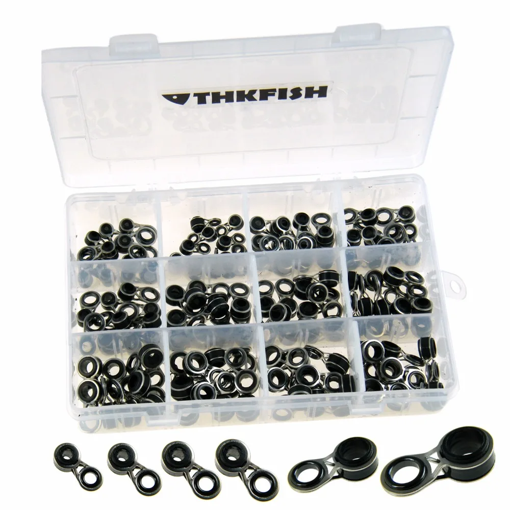120Pcs 3.0mm 8.5mm Surf Casting Fishing Rod Guides Repair Kit Bass