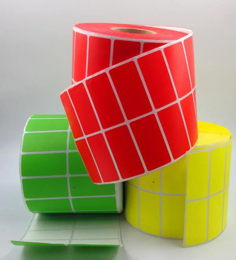 

3000pcs/roll 50x25mm Red Self-adhesive Label Blank Paper Sticker Label Color Paper Label Adhesive Coated Direct Thermal Label