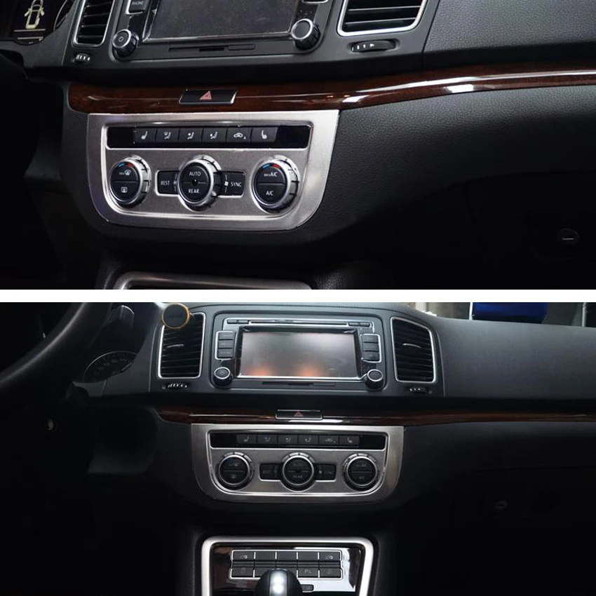 

Car Air Conditioner Adjust Button Switch Panel Trim Frame Styling Sticker For VW Sharan 2013 2014 2015 2016 Car-covers