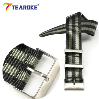 

Heavy Duty Nylon ZULU Watchband 20mm 22mm NATO Stainless Steel Buckle Striped Men Replacement Band Strap Watch Accessories