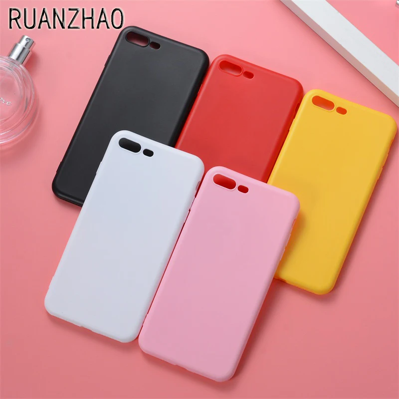 Luxury Soft Back Matte Color Cases for iPhone 8 7 plus Shockproof TPU