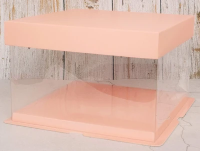 31*31*17 см коробка для упаковки торта с прозрачное окно ПВХ, 10 дюймов коробка для торта, муссовый торт подарочная коробка. 20 шт/партия - Цвет: Pink