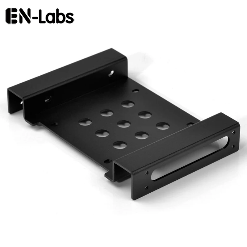 Black 2.5“ 3.5” HD to 5.25 HDD Drive Bay Computer Case Kit Bracket Adapter Mount 