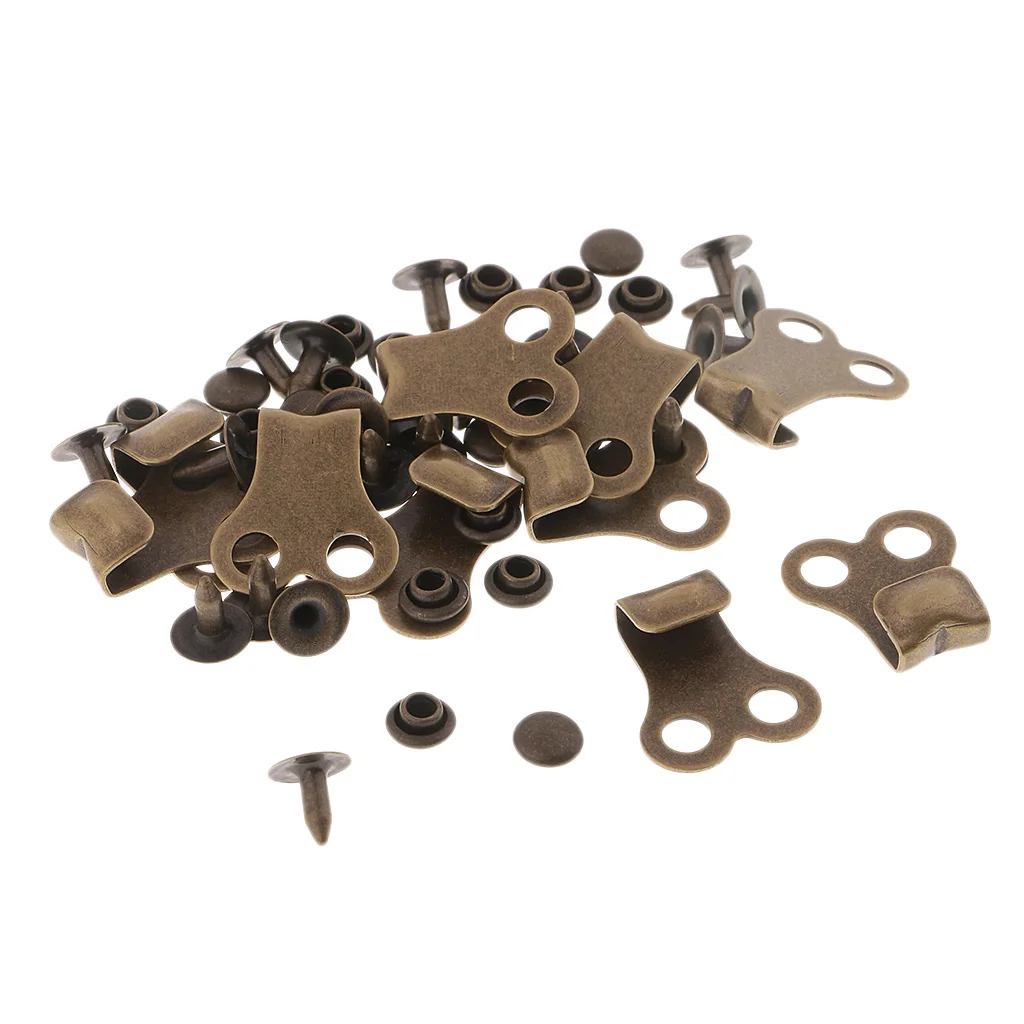 10 Sets Boot Lace Hooks Lace Fittings with Rivets for Outdoor Hiking Camping Climb Accessories