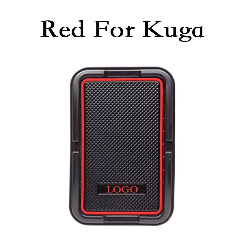 Автомобиль-Стайлинг автомобиля против скольжения Мат держатель телефона наклейки для Ford Focus 2 3 1 Mk2 Mk3 Mondeo Mk4 аксессуары для Ford Fiesta Kuga - Название цвета: Kuga Red