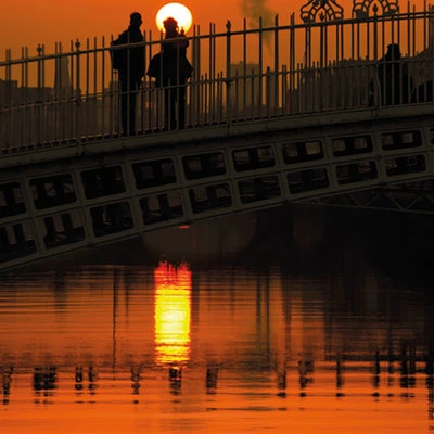 Dublin Halfpenny Bridge Portrait Laminated Poster (24 x 36)