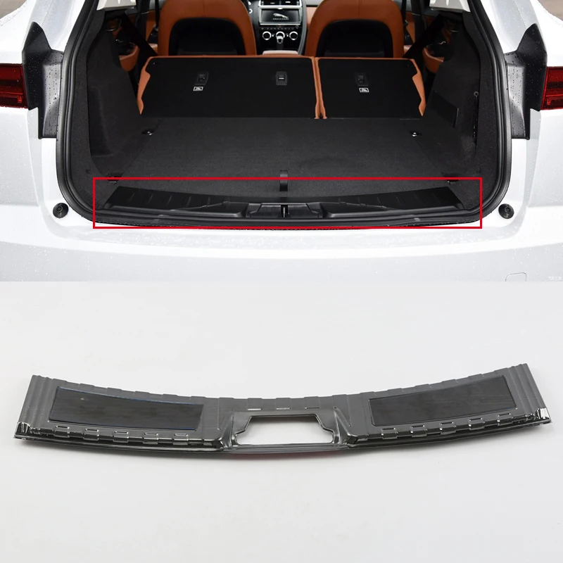 Для Jaguar E-Pace Нержавеющая сталь Внутренний задний бампер Защитная крышка задняя дверь Накладка порога 1 шт. автомобильный Стайлинг