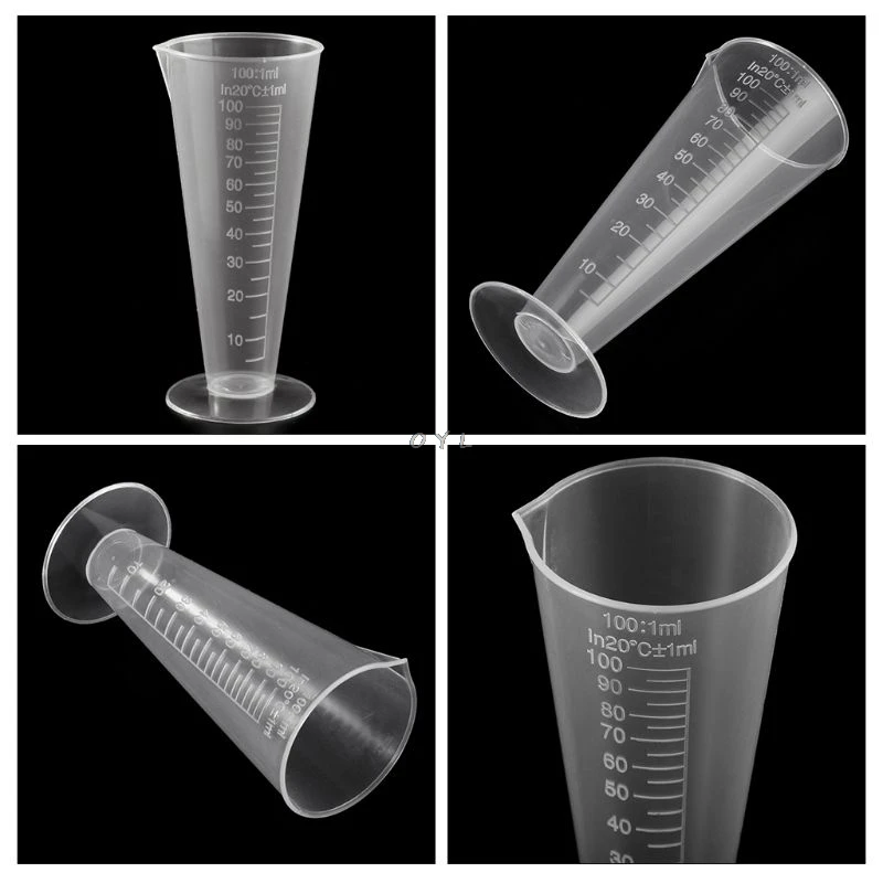 1PC 100ml Laboratory Bottle Lab Kitchen Plastic Measuring Cup Measuring Cup