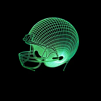 

Colorful LED 3D Vision Night Light Baseball Hat Image Touchment Control Color 3D Night Lamp Desk Light