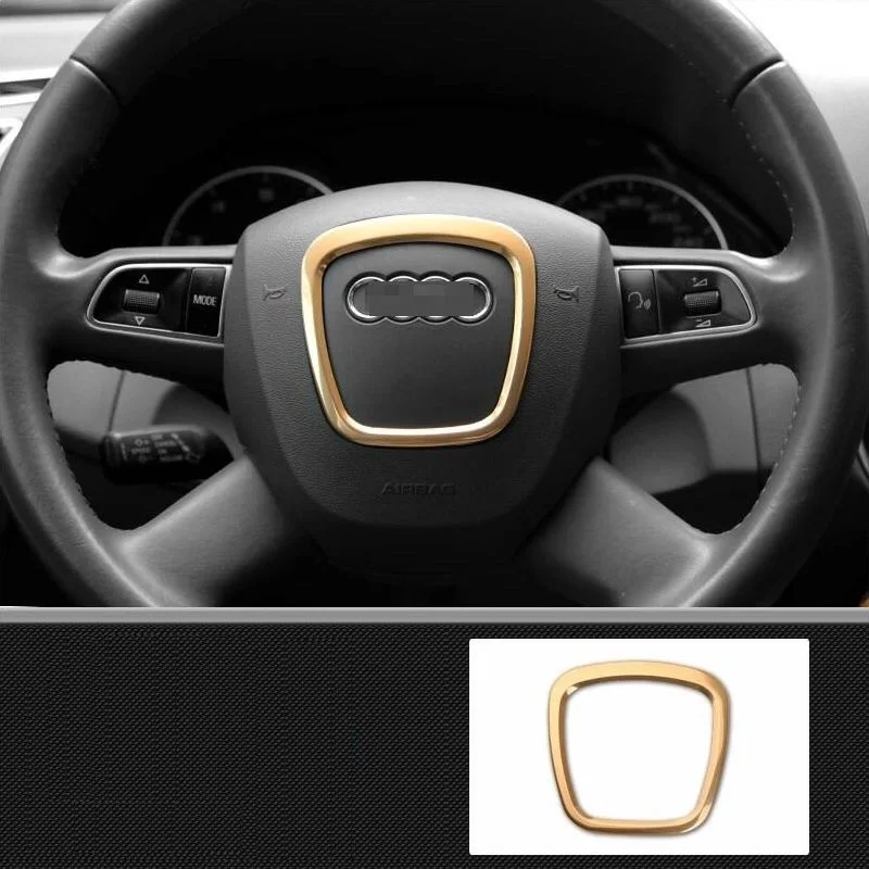 

Car Chromium Automovil Auto Steering Wheel Interior Dashing Accessory Bright Sequins Mouldings Sticker 17 18 19 FOR Audi A6L