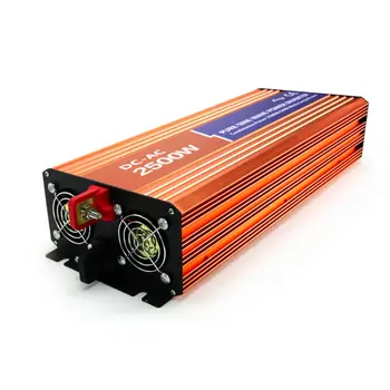 

24VDC, 2500W Off-grid Pure Sine Wave Power Inverter AC 100V-240V Connect Battery For Solar Home PV/wind Energy System