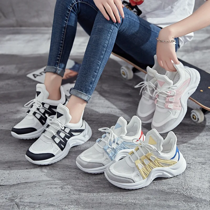 

2019 spring new women's shoes large size 43 Korean version of the platform shoes student casual small white women