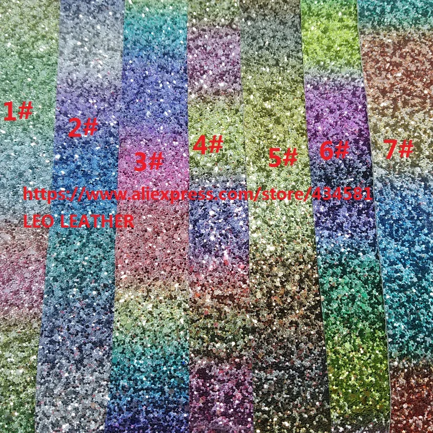2 шт. 21X29 см Радужный толстый блестящий кожаный 3S05