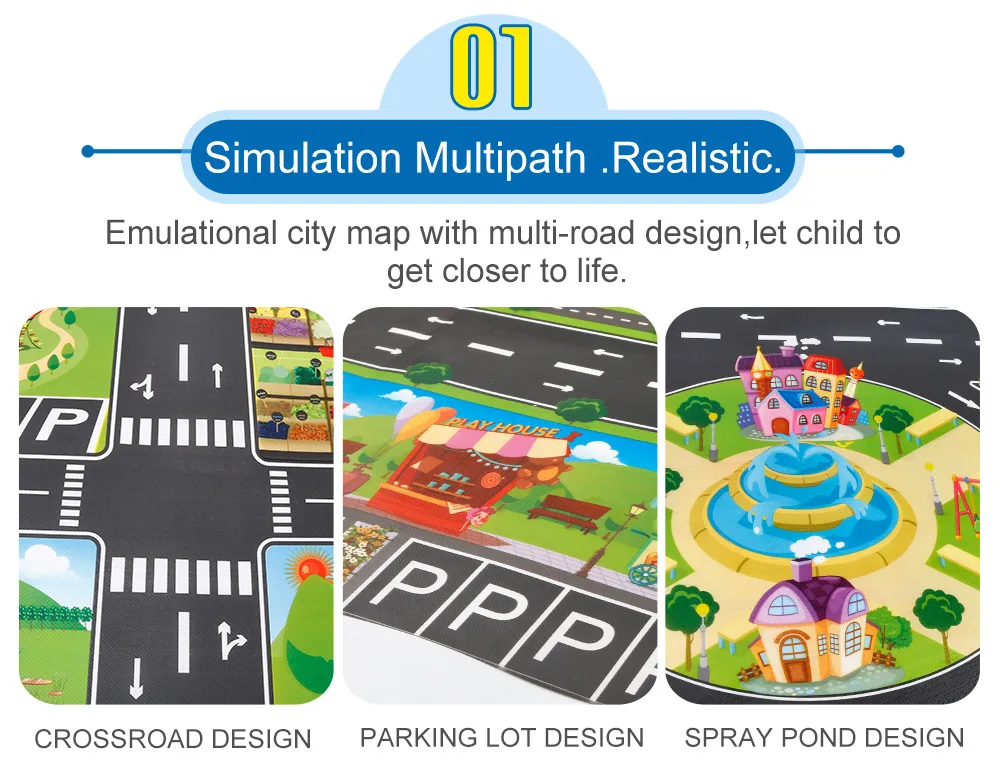 Большие игровые коврики дорожный игровой набор с дорожным блоком узнайте о транспортировке карты игрушки для мальчиков подарок