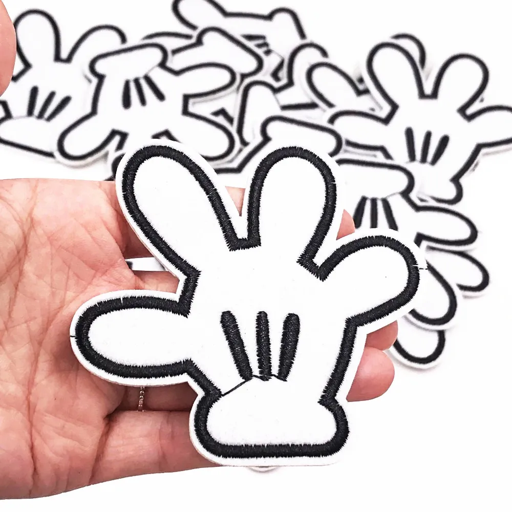 

New 10PCS Mickey hand Iron On Sewing On Embroidered Applique Patch for Jacket Clothes Stickers DIY Apparel Accessories #352