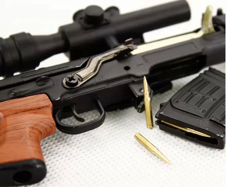 Ceny 14 SVD karabin snajperski Alloy Metal Mini wojskowy pistolet zabawka figurka prezent dla dzieci nie może strzelać kolekcji