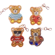 Горячая Diy медведь бабочка сердце брелок 5d полный заказ алмазная живопись Брелки для женщин сумка Рождественский подарок на день рождения DS016