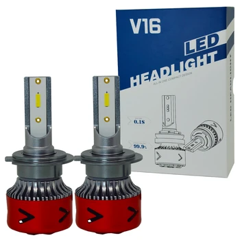 

LED CSP Car HeadLight Bulb H7 H1 H4 H11 9005 9006HB3 HB4 Farol Lamp CSP Chip NO Error 12V 6000K High Power