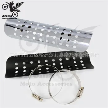 

chrome motorcycle exhaust muffler pipe heat shield cover heel guard for Harley Custom Free shipping