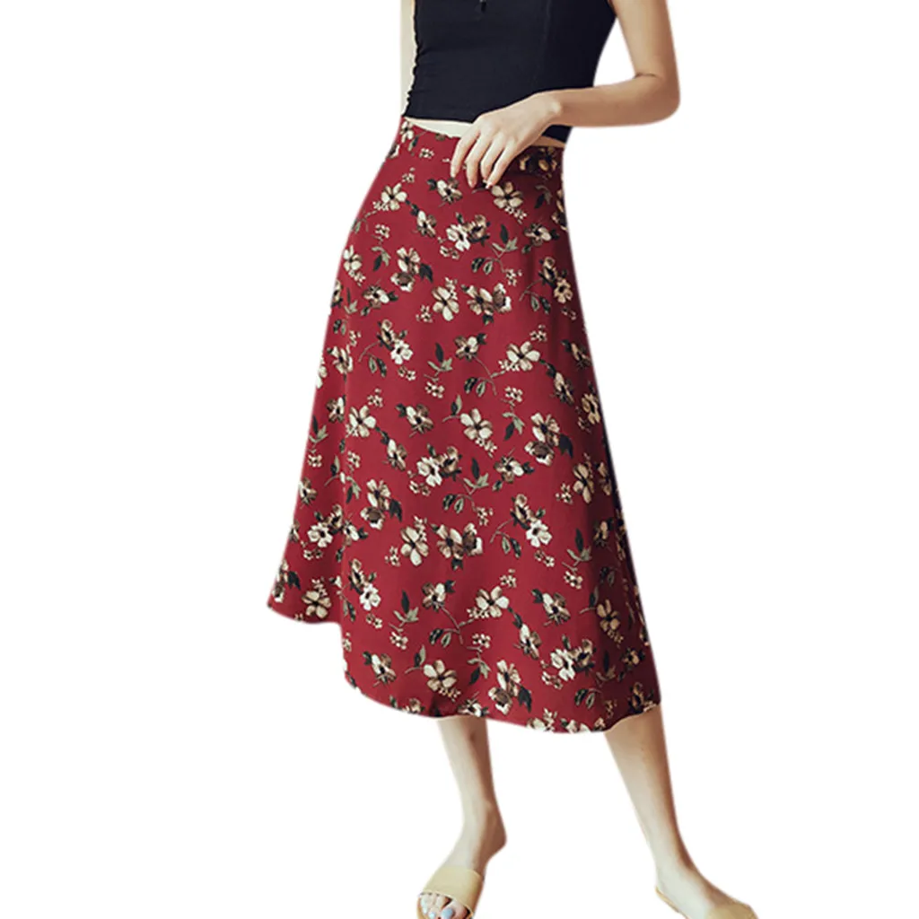 Женская юбка, юбки faldas jupe femme shein saia, летние женские юбки с принтом в горошек, юбка с высокой талией, Тонкая Повседневная пляжная юбка#50