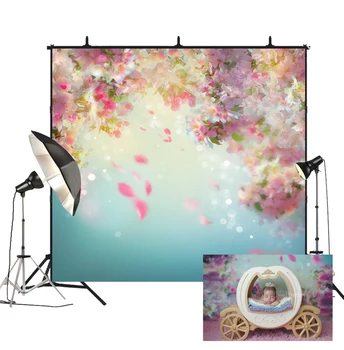 

BEIPOTO Newborn Photography Props Spring Flower Backdrop Floral Wall Photo Background baby shower studio props Kids Portrait