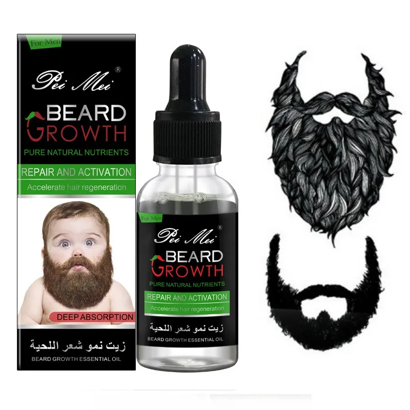 Чистый натуральный рост бороды эфирное масло нежные питательные средства ухода за бородой усы масло бороды DW67