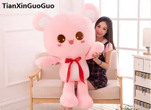 stuffed fillings toy Large 100cm cute missing bear plush toy cartoon pink teddy bear soft doll hugging pillow gift s0665
