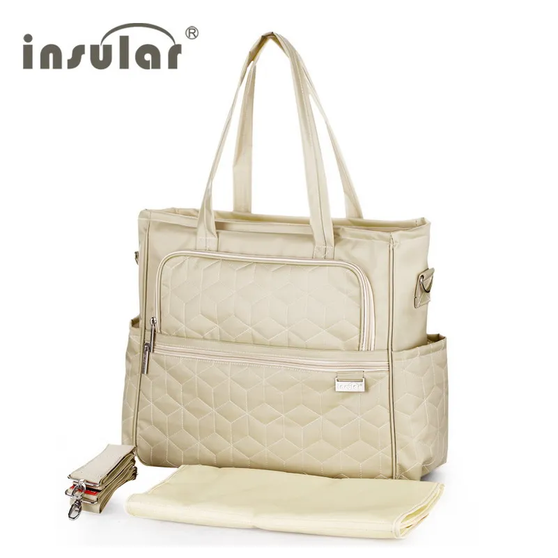 

High Quality Plaid Multifunctional Baby Stroller Diaper Bag Mother Messenger Bag Fashion Waterproof Maternity Tote Nappy Bags