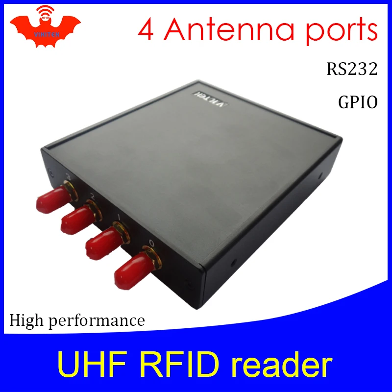 UHF RFID считыватель 915 МГц Impinj R2000 4 порт для антенны Фиксированной reader для склада логистической производственной линии RS232 rfid считывающее