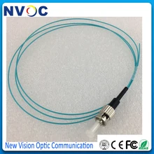 100 шт./лот, 1,5 м 0,9 мм куртка ПВХ мм OM3-150 ST UPC волоконно-оптическая косичка, ST/UPC многомодовый симплексный волоконный кабель