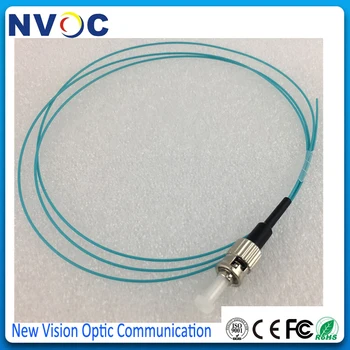 

100Pcs/Lot,1.5M 0.9mm PVC Jacket MM OM3-150 ST UPC Fiber Optic Pigtail,ST/UPC Multi Mode Simplex Fiber Pigtail Cable