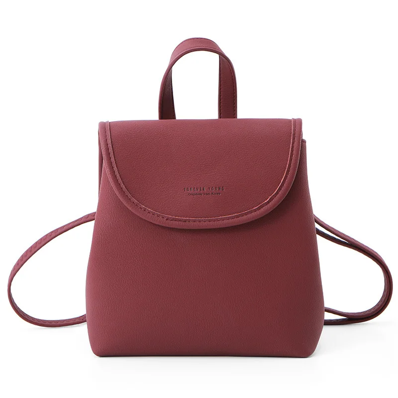 CHALLEN женский рюкзак Мини Мягкая сенсорная PU кожаная сумка на плечо многофункциональный маленький рюкзак женская сумка на плечо - Цвет: wine red