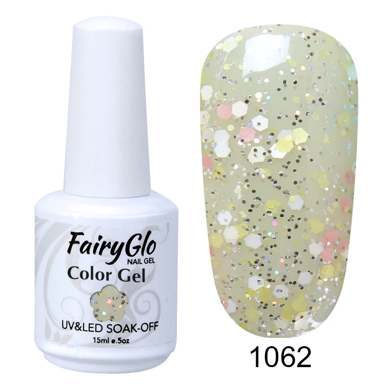 FairyGlo 15 мл винно-красный Гель-лак для ногтей замачиваемый УФ-гель для ногтей Гель-лак для нейл-арта лак Vernis полуперманентный - Цвет: 1062