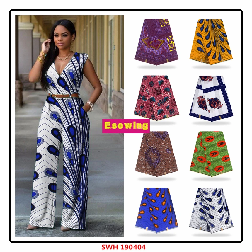 

2019 Latest 100% Cotton Ankara Wax Print Fabric Nigerian Style Real African wax Block Print fabric 6 yard/lot Sewing for dress