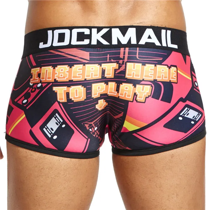 JOCKMAIL, Фирменное Сексуальное нижнее белье, мужские боксеры, шорты, мужское игривое набивное нижнее белье, cueca, боксеры, мужские трусы, calzoncillos, слипы - Цвет: 06