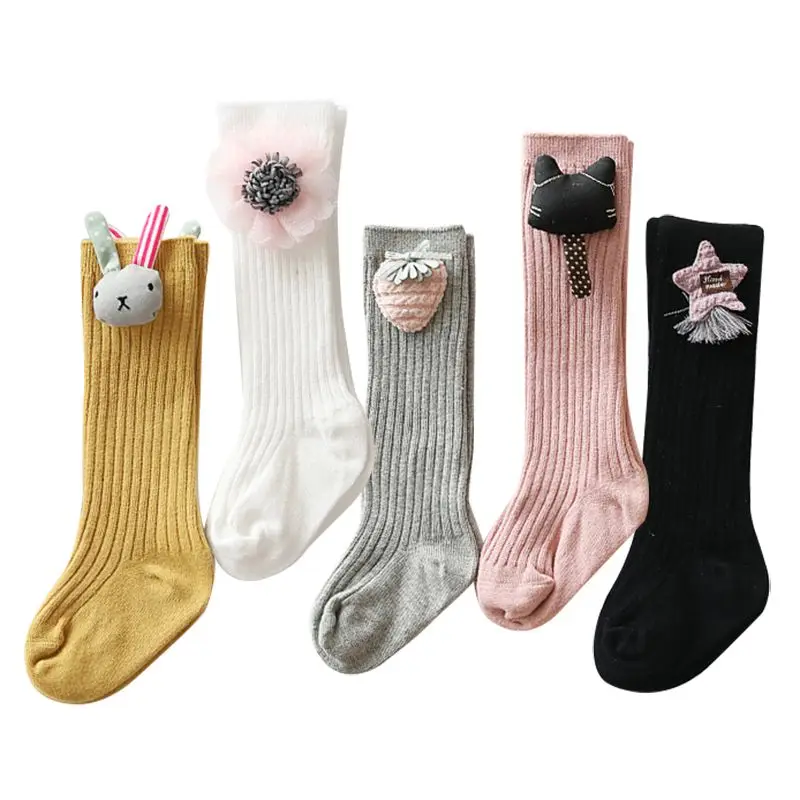 Baby Girls Long Sock Toddler knee high socks for Girl candy color leg