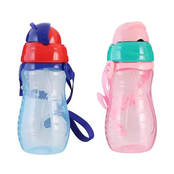 

280ml / 330ml Baby Feeding Bottle Cup Child Kids Silicone Training Drinking Water Cups Straw Handle Feeding Bottles Baby Care