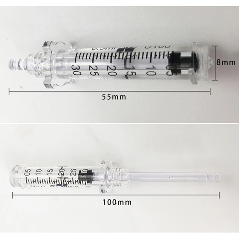 0,3 мл 20 шт ампульные шприцы для гиалуроновой ручки Высокого Давления Шприц для удаления морщин с датой производства и номером