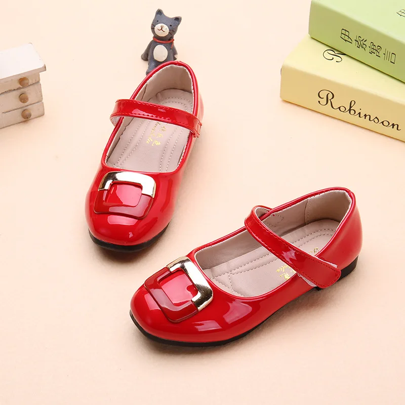 cuero con moda zapatos de bowtie los partido para niños 2017 niñas de de baile princesa de zapatos de vestir casuales zapatos Diseñador rojo para de la HqTwUT