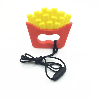 

BPA Free Silicone Teethers Food Grade Tiny Rod DIY Teething Necklace Baby Shower Gifts Cartoon Animals Teether 1pc