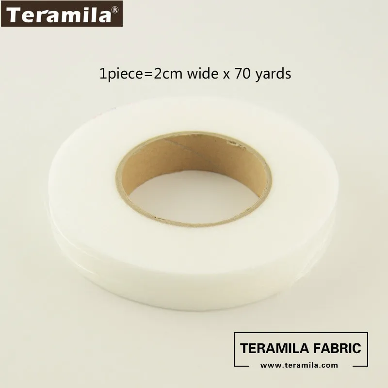 Teramila тканевая лента белая черная двусторонняя клейкая синтетическая ватина сумки DIY стеганая подкладка 0,5 см/1 см/1,2 см/1,5 см/2 см/3 см - Цвет: 20mm width