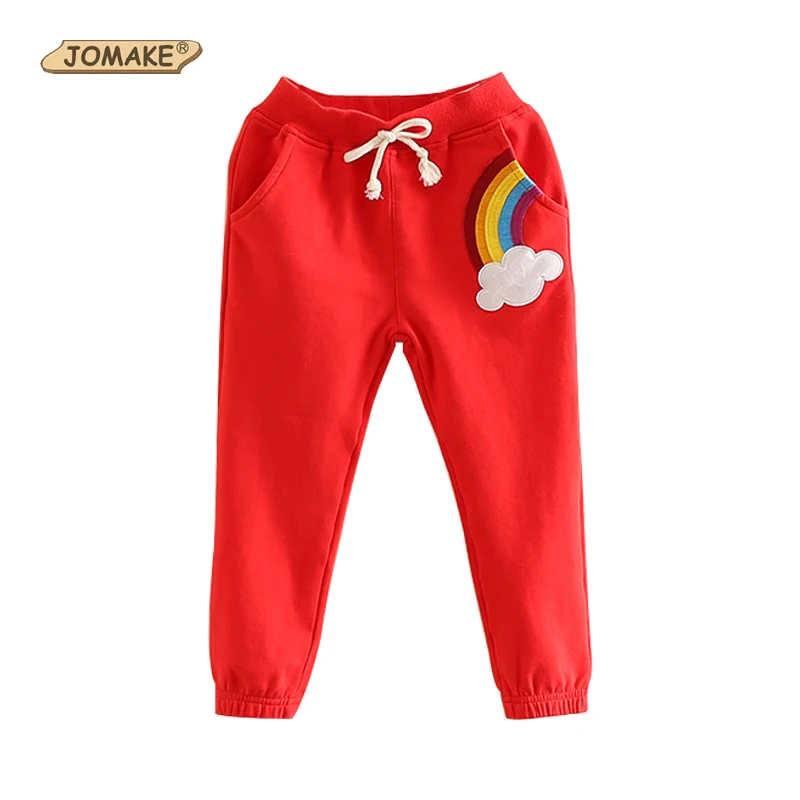 Spring Autumn Cotton Rainbow Baby Girls Pants Kids Clothes Children Casual Trousers Drawstring Boys 2018 Costume For | Детская одежда и