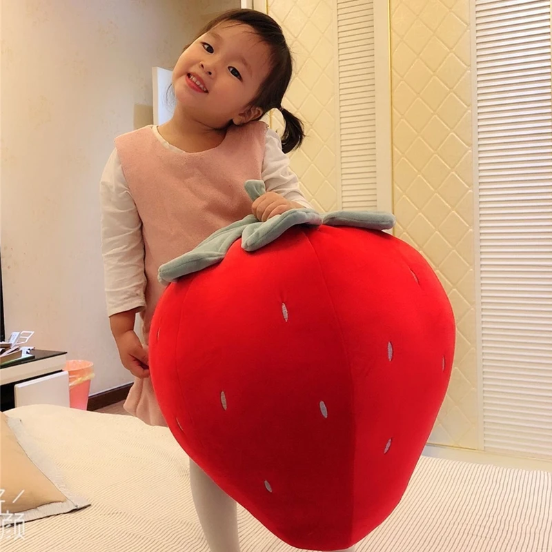Dorimytrader Kawaii мягкая плюшевая подушка в виде клубники фрукты корейская кукла грелка