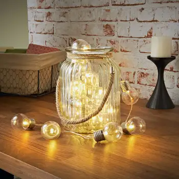 

3.3M LED String Lights 20 Clear Globe fairy lights Ball string Battery Power with for Holiday Party Garland Holiday Decoration