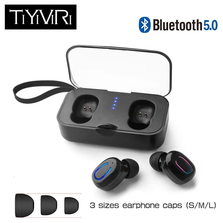 T18s TWS 5,0 беспроводные Bluetooth наушники спортивные наушники Беспроводная гарнитура портативные наушники с зарядным устройством индикатор зарядки