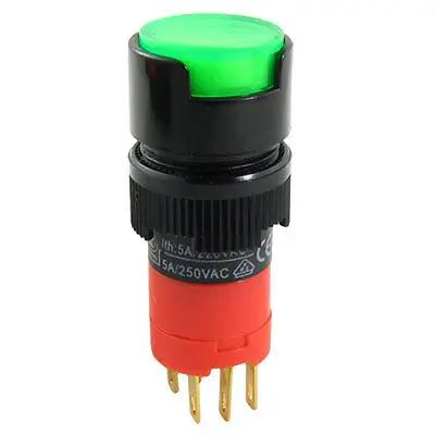 1NO 1NC Green Round Push Button Switch w DC 24V Lamp | Обустройство дома